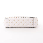 Valentino Rockstud Spike VLTN Chain 2Way Shoulder Bag in White