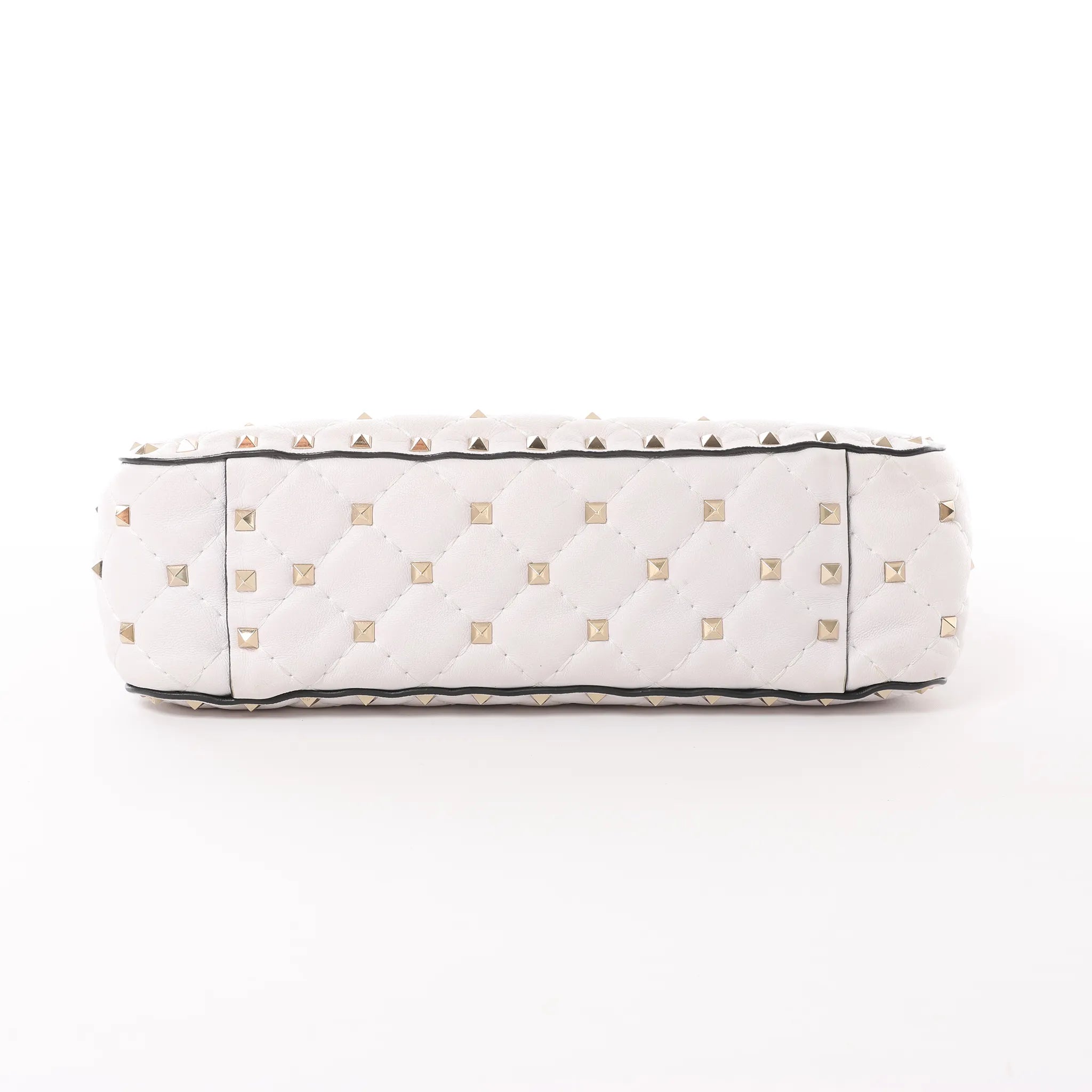 Valentino Rockstud Spike VLTN Chain 2Way Shoulder Bag in White