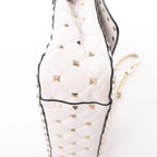 Valentino Rockstud Spike VLTN Chain 2Way Shoulder Bag in White
