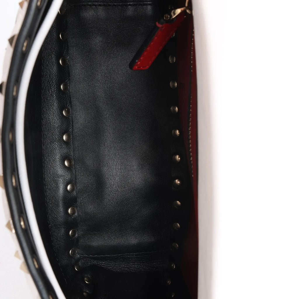 Valentino Rockstud Spike VLTN Chain 2Way Shoulder Bag in White