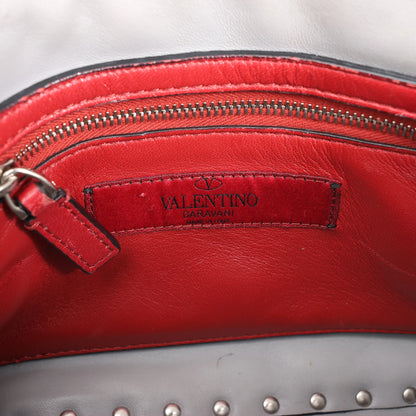 Valentino Garavani Rockstud Spike Chain Strap 2Way Shoulder Bag in Silver