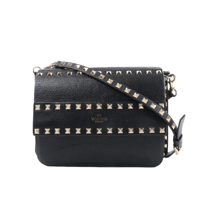 Sac bandoulière en cuir Rockstud Valentino Garavani noir