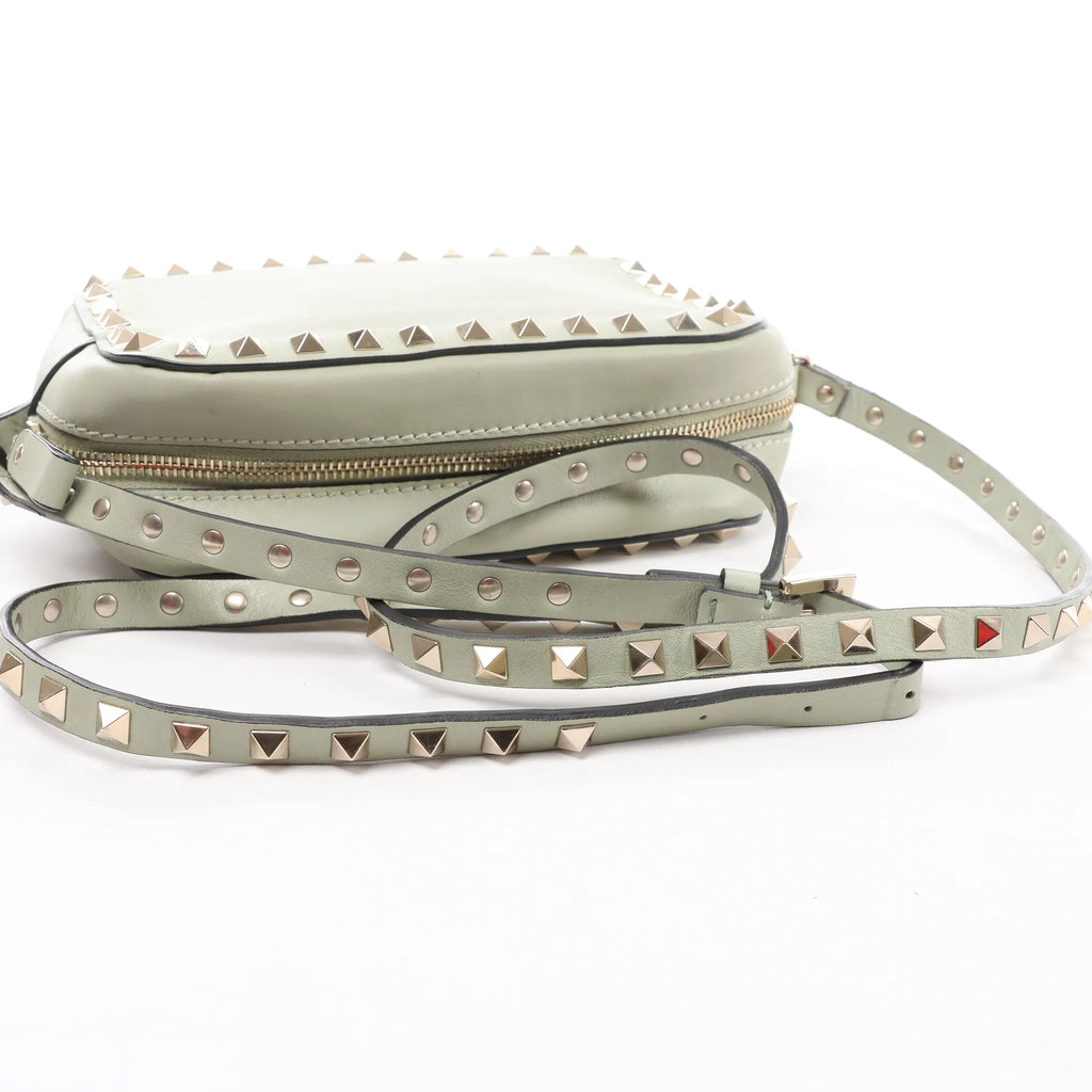 Valentino Garavani Rockstuds Leather Crossbody bag in Green