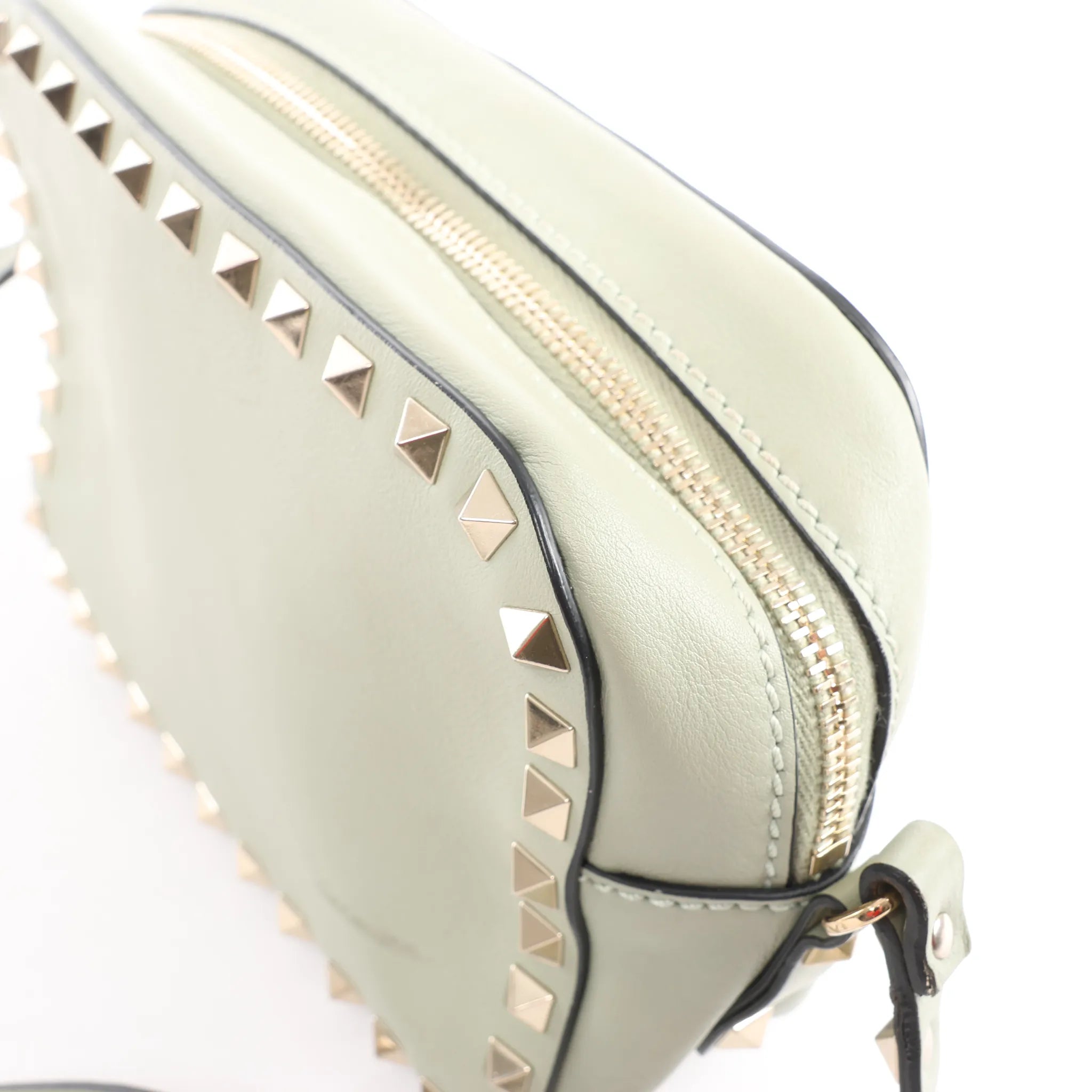 Valentino Garavani Rockstuds Leather Crossbody bag in Green
