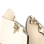 Valentino Garavani Rockstud Leather Shoulder Bag in Ecru