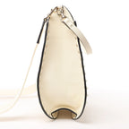 Valentino Garavani Rockstud Leather Shoulder Bag in Ecru