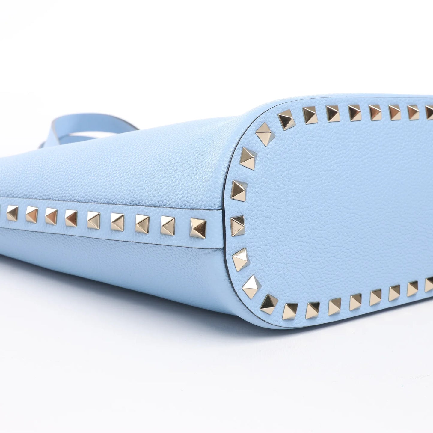 Valentino Garavani Rockstud Leather x Studs Shoulder Bag in Blue