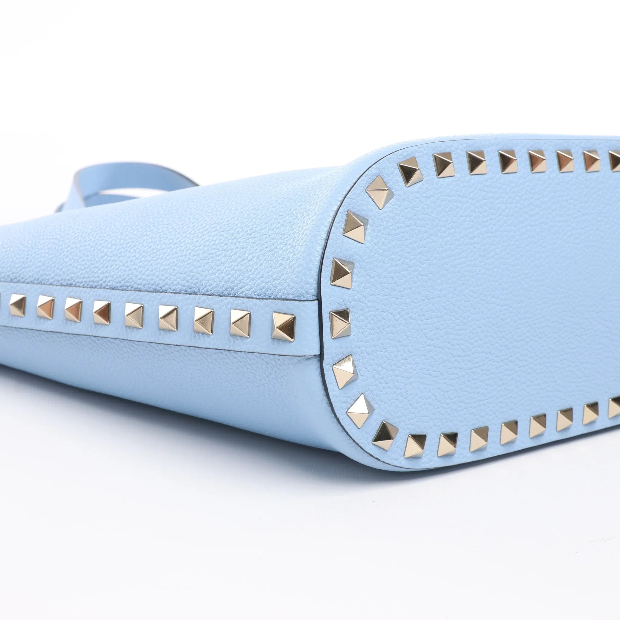 Valentino Garavani Rockstud Leather x Studs Shoulder Bag in Blue
