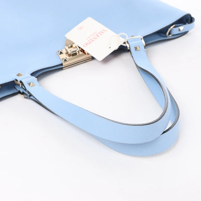 Valentino Garavani Rockstud Leather x Studs Shoulder Bag in Blue