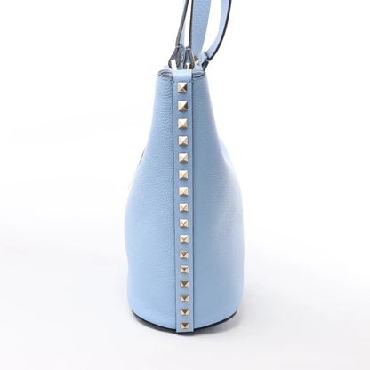 Valentino Garavani Rockstud Leather x Studs Shoulder Bag in Blue