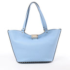 Valentino Garavani Rockstud Leather x Studs Shoulder Bag in Blue
