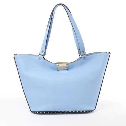 Valentino Garavani Rockstud Leather x Studs Shoulder Bag in Blue