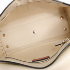 Valentino Garavani Rockstud Leather 2Way Handbag in Beige