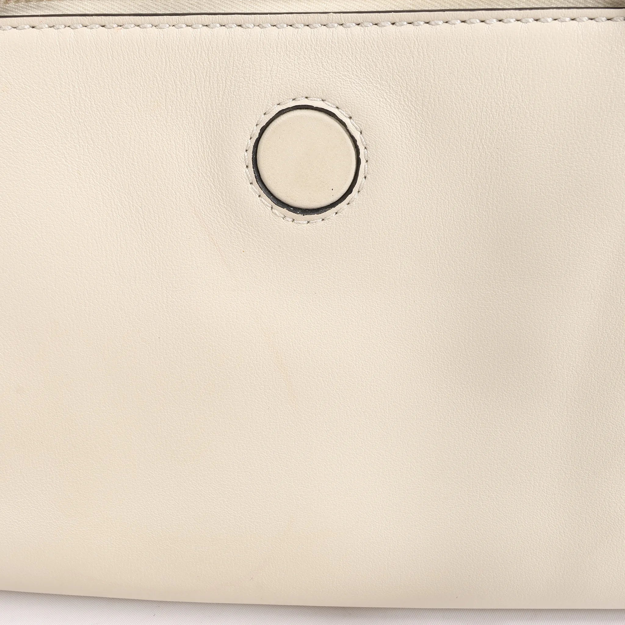 Valentino Garavani Rockstud Leather 2Way Handbag in Beige