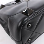 Valentino Garavani Roman Studs Leather 3-way Shoulder Bag in Black