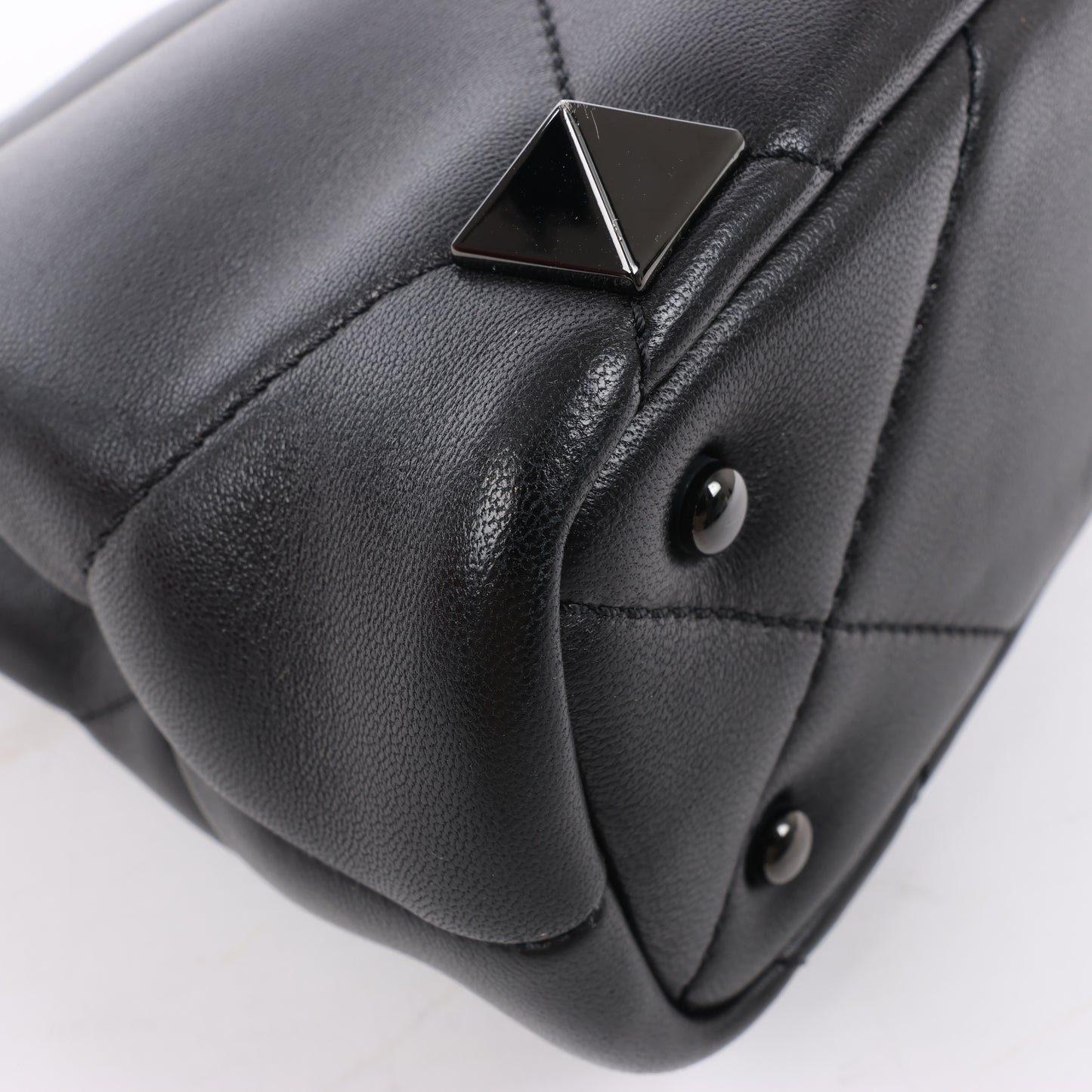 Valentino Garavani Roman Studs Leather 3-way Shoulder Bag in Black