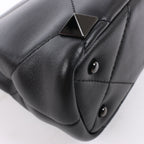 Valentino Garavani Roman Studs Leather 3-way Shoulder Bag in Black