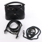 Valentino Garavani Roman Studs Leather 3-way Shoulder Bag in Black