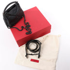 Valentino Garavani Roman Studs Leather 3-way Shoulder Bag in Black