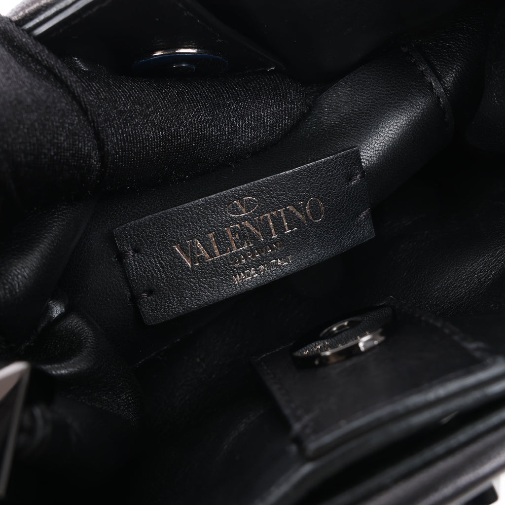 Valentino Garavani Roman Studs Leather 3-way Shoulder Bag in Black