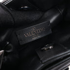 Valentino Garavani Roman Studs Leather 3-way Shoulder Bag in Black