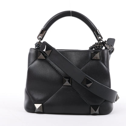 Sac à bandoulière 3 voies en cuir Roman Studs Valentino Garavani noir