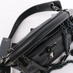 Valentino Garavani Roman Studs Leather 3-way Shoulder Bag in Black