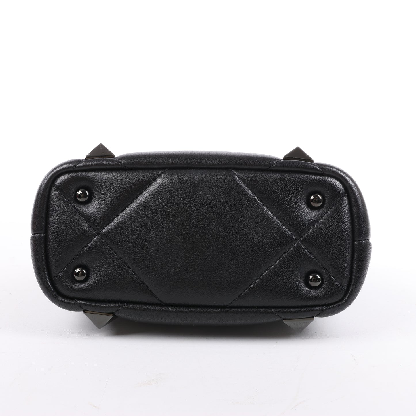 Valentino Garavani Roman Studs Leather 3-way Shoulder Bag in Black