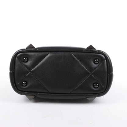 Valentino Garavani Roman Studs Leather 3-way Shoulder Bag in Black