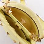 Valentino Garavani Roman Studs Leather 2Way Handbag in Yellow