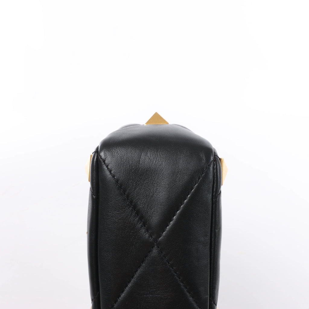 Valentino Garavani Roman Studs Leather 2Way Handbag in Black
