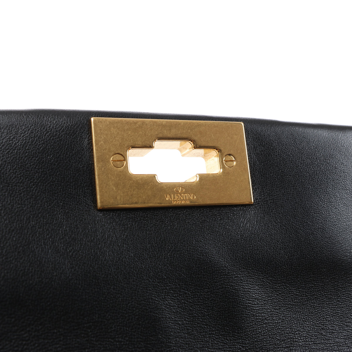 Valentino Garavani Roman Studs Leather 2Way Handbag in Black