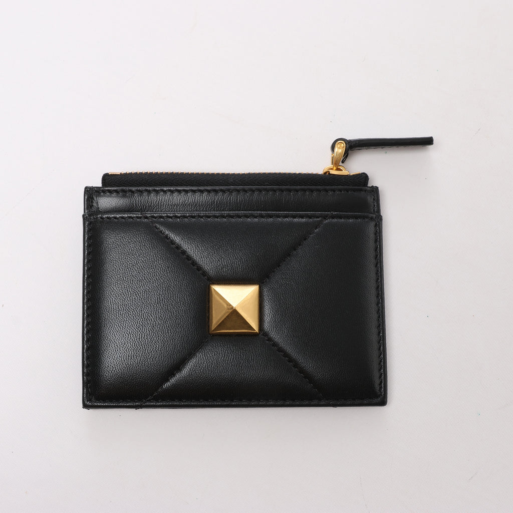 Valentino Garavani Roman Studs Leather 2Way Handbag in Black