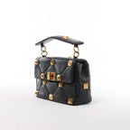 Valentino Garavani Roman Studs Leather 2Way Handbag in Black