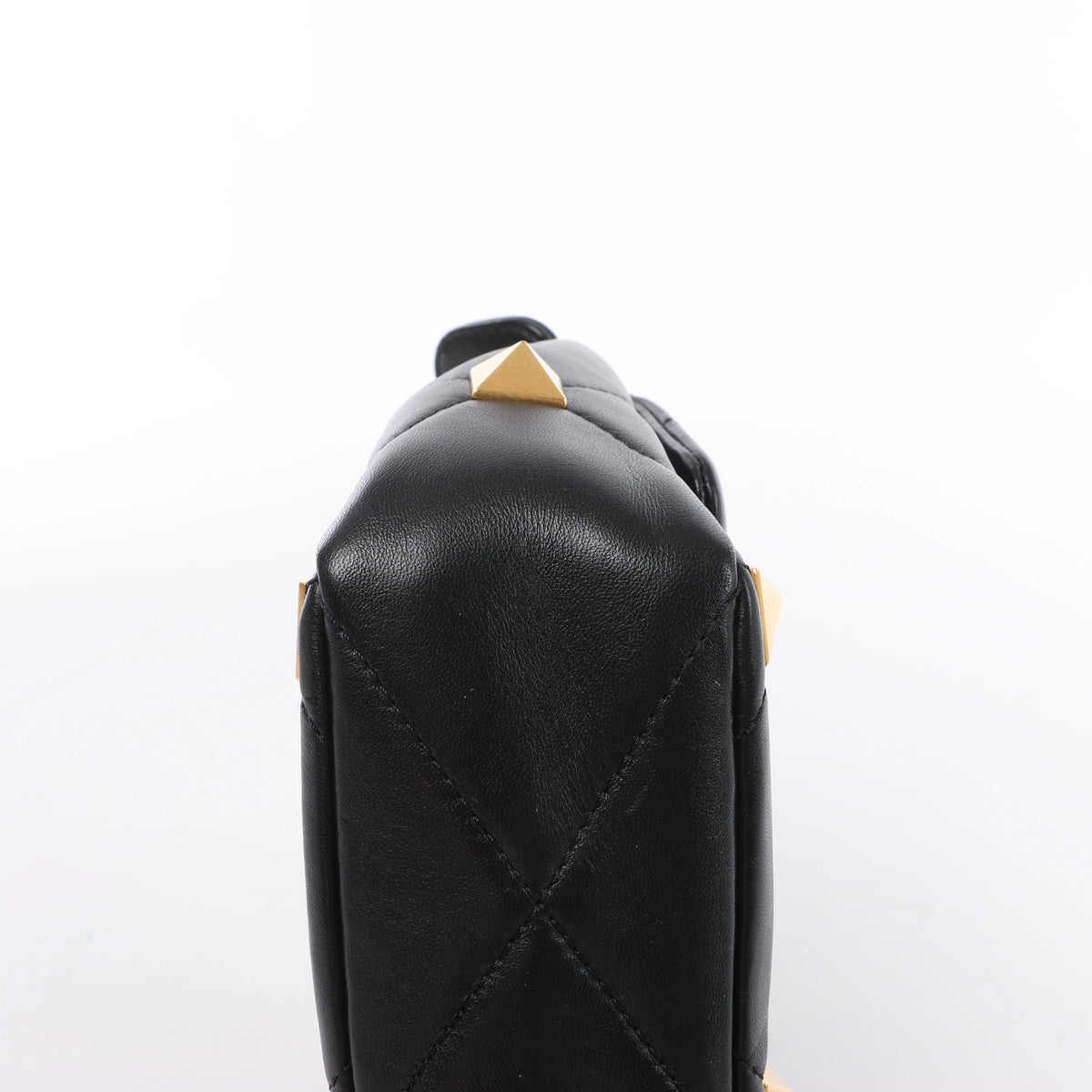 Valentino Garavani Roman Studs Leather 2Way Handbag in Black