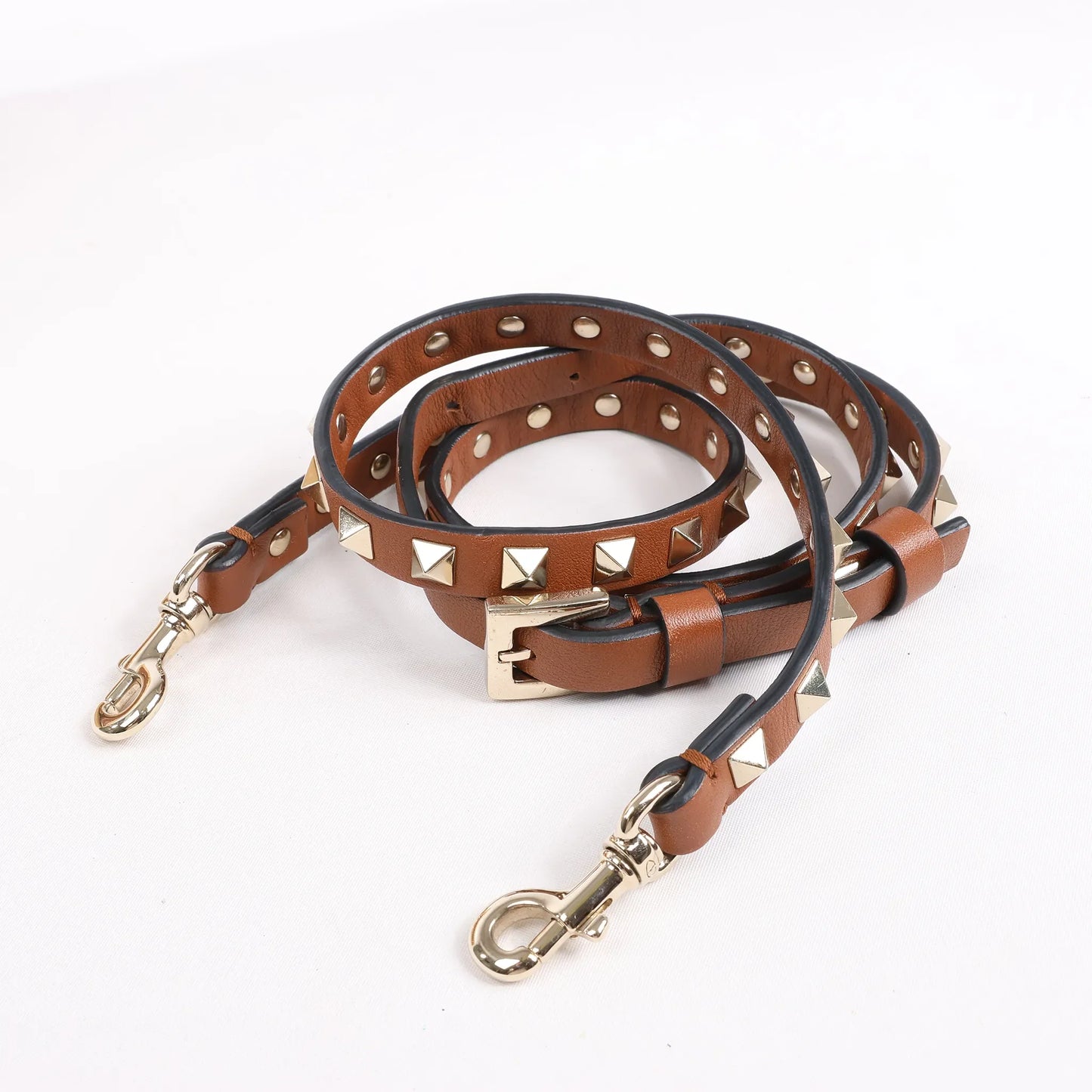 Valentino Garavani Straws x Leather Shoulder bag Beige x Brown