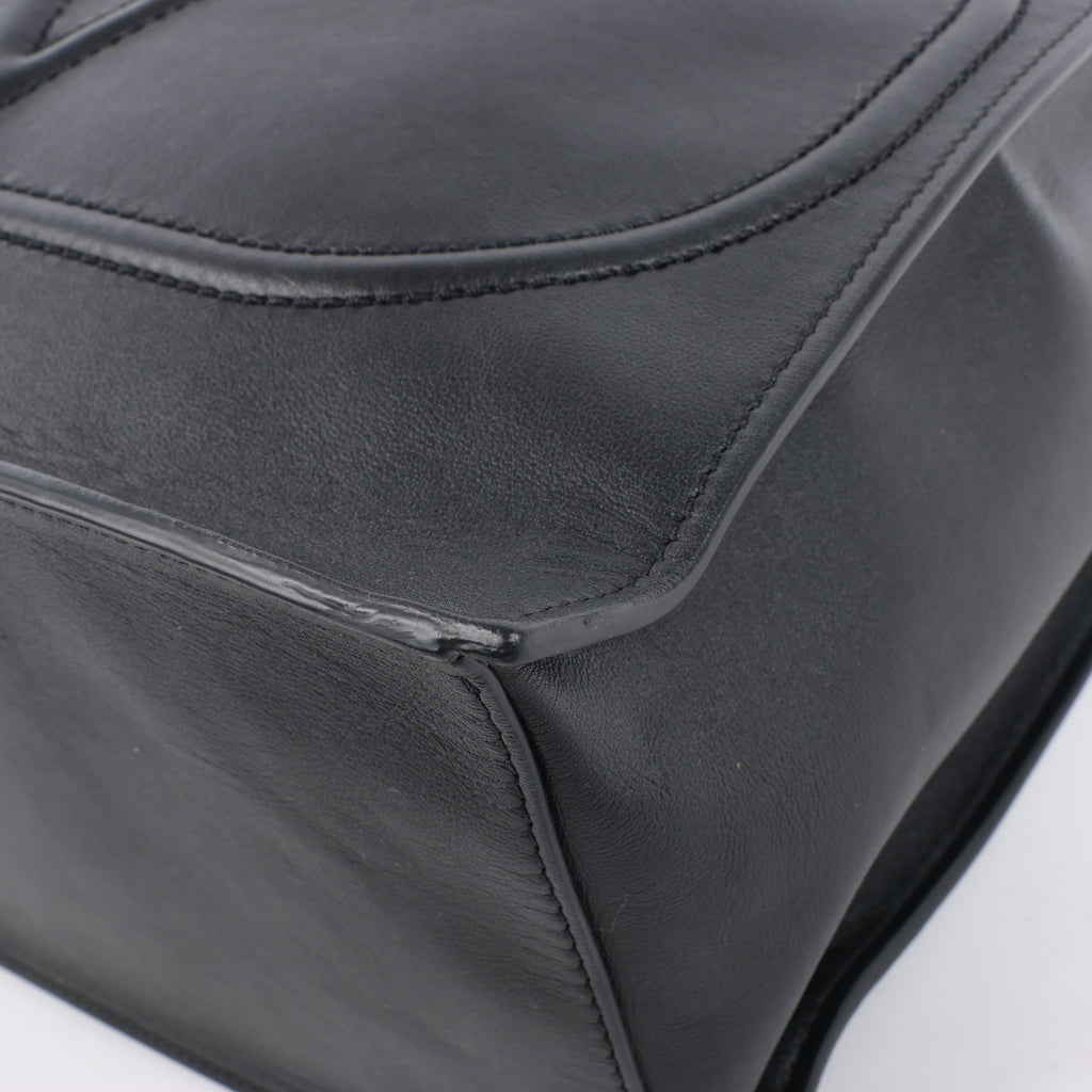 Valentino Garavani V Logo Leather 2Way Handbag in Black