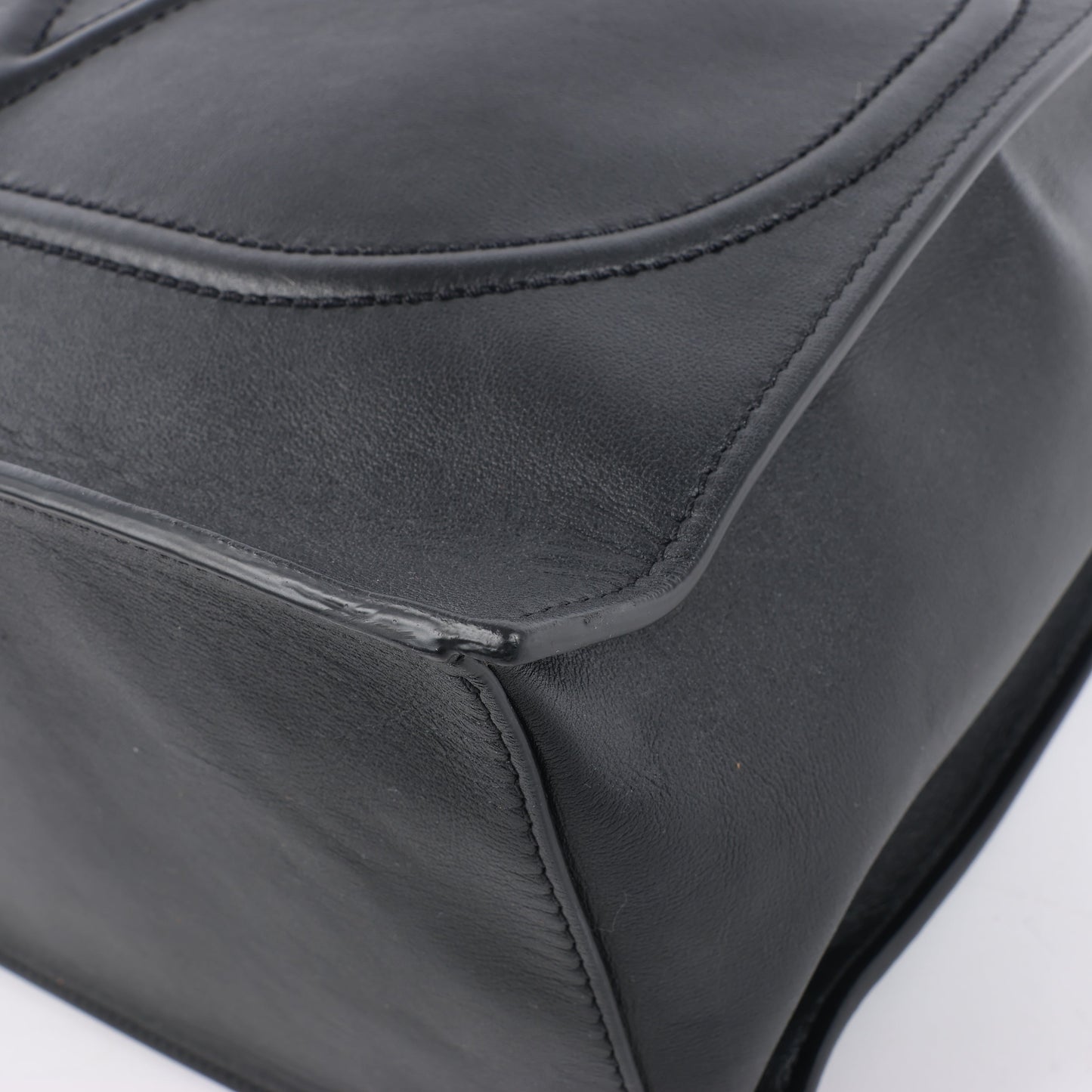 Valentino Garavani V Logo Leather 2Way Handbag in Black