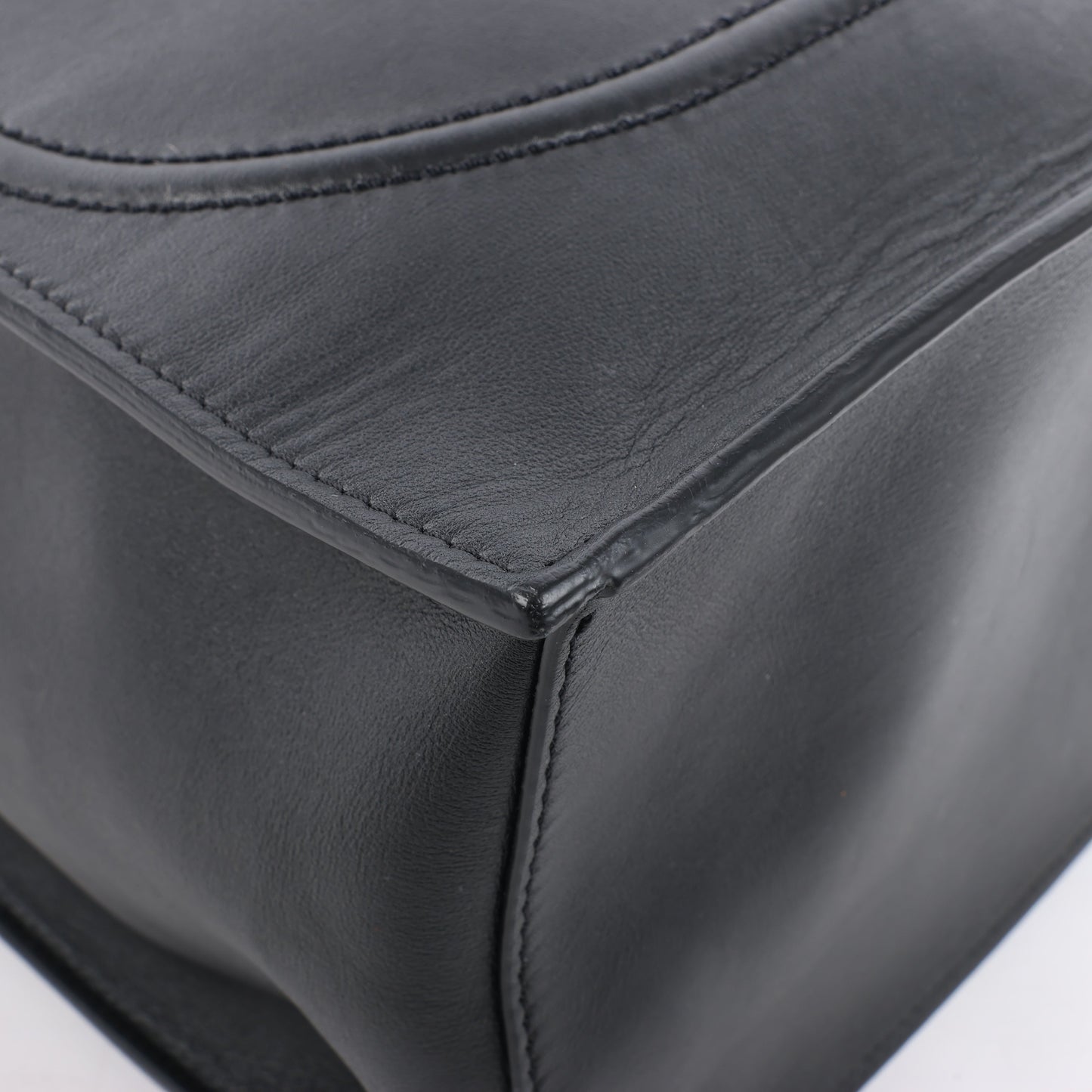 Valentino Garavani V Logo Leather 2Way Handbag in Black