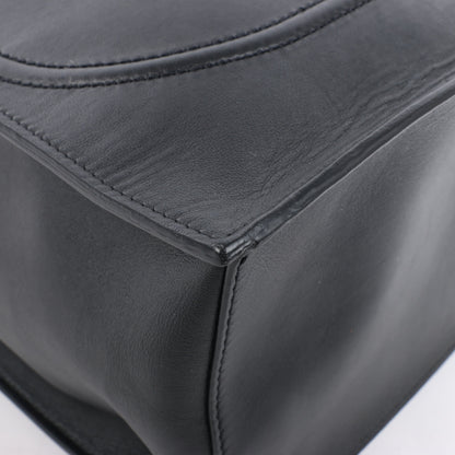 Valentino Garavani V Logo Leather 2Way Handbag in Black