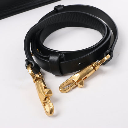 Valentino Garavani V Logo Leather 2Way Handbag in Black