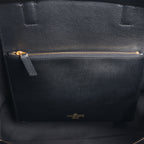 Valentino Garavani V Logo Leather 2Way Handbag in Black