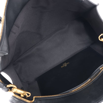 Valentino Garavani V Logo Leather 2Way Handbag in Black