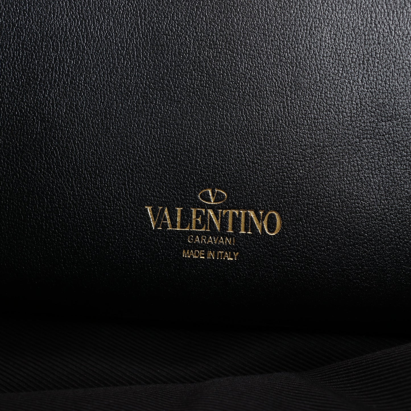 Valentino Garavani V Logo Leather 2Way Handbag in Black