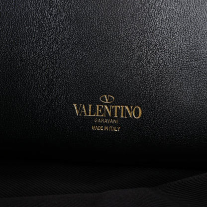 Valentino Garavani V Logo Leather 2Way Handbag in Black