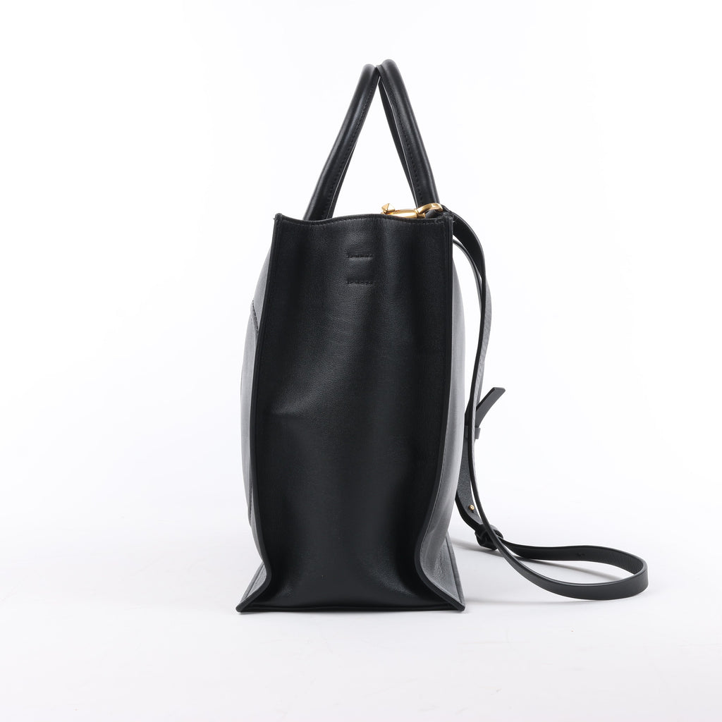 Valentino Garavani V Logo Leather 2Way Handbag in Black