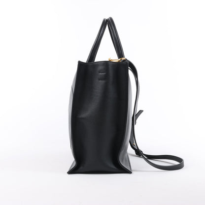 Valentino Garavani V Logo Leather 2Way Handbag in Black