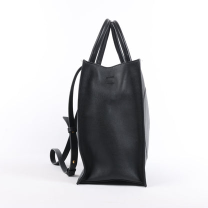 Valentino Garavani V Logo Leather 2Way Handbag in Black