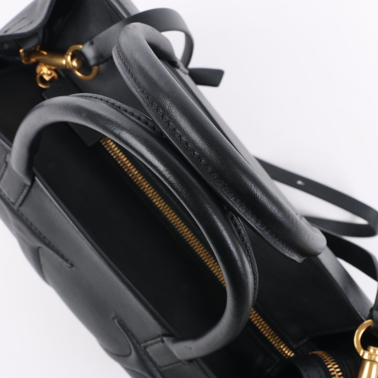 Valentino Garavani V Logo Leather 2Way Handbag in Black