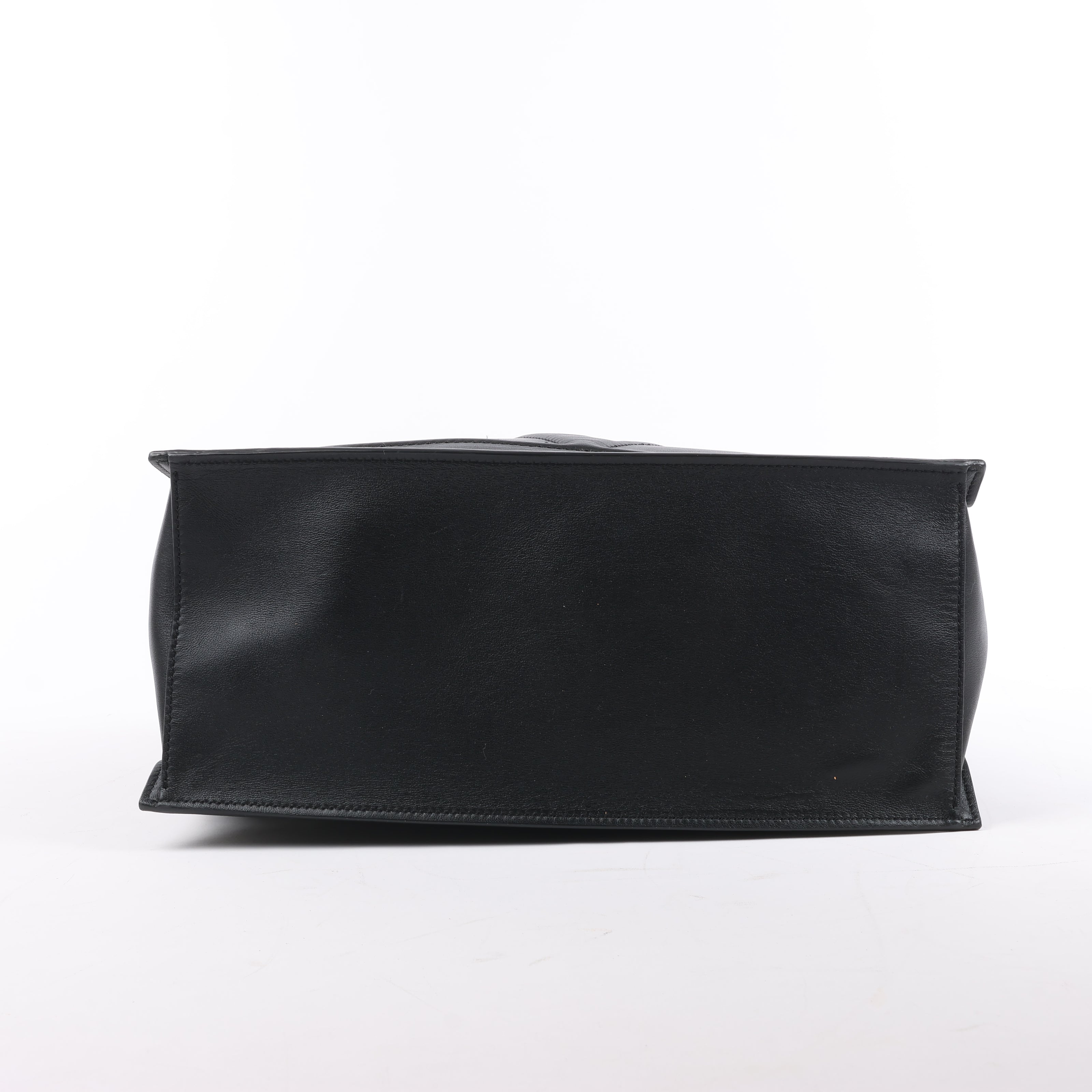 Valentino Garavani V Logo Leather 2Way Handbag in Black
